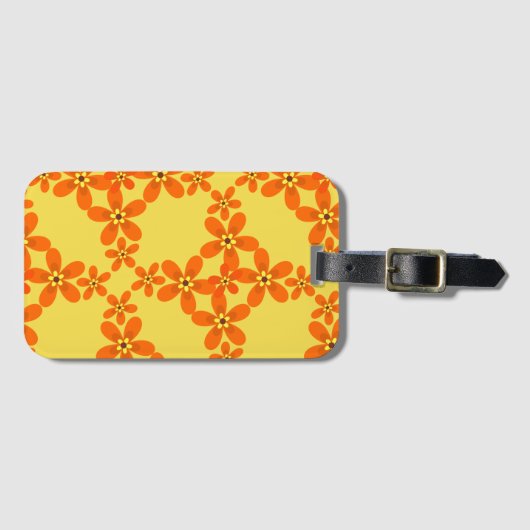 wallpapier retro oranje 1970 bagagelabel (Voorkant (horizontaal))
