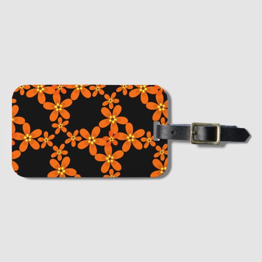 wallpapier retro oranje 1970 bagagelabel (Voorkant (horizontaal))