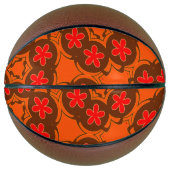 wallpapier retro oranje 1970 basketbal (Voorkant)