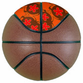 wallpapier retro oranje 1970 basketbal (Rechts)