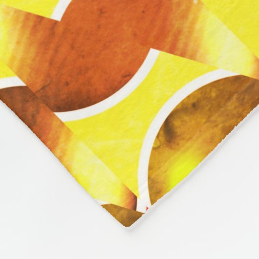 wallpapier retro oranje 1970 fleece deken (Hoek)