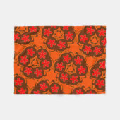 wallpapier retro oranje 1970 fleece deken (Voorkant (Horizontaal))