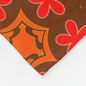 wallpapier retro oranje 1970 fleece deken (Hoek)