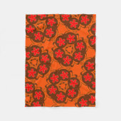 wallpapier retro oranje 1970 fleece deken (Voorkant)