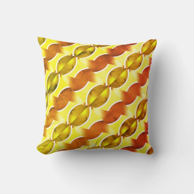 wallpapier retro oranje 1970 kussen (Voorkant)