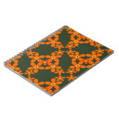 wallpapier retro oranje 1970 notitieboek (Linkerzijde)
