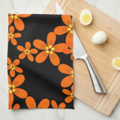 wallpapier retro oranje 1970 theedoek (Quarter Fold)