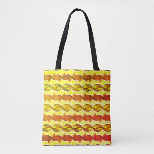 wallpapier retro oranje 1970 tote bag (Voorkant)