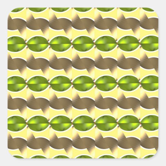 wallpapierretro vierkante sticker (Voorkant)