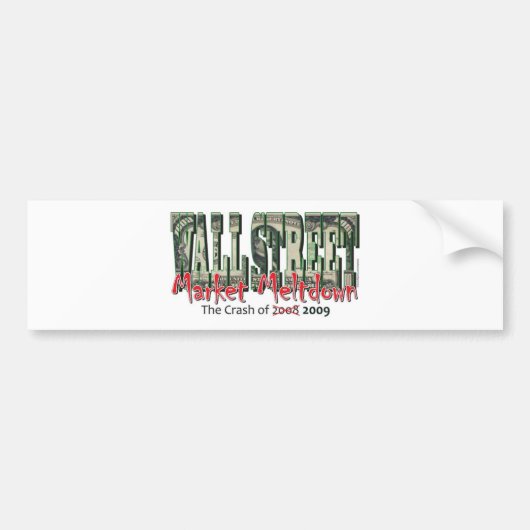 WallStreet Market Meltdown Bumpersticker (Voorkant)