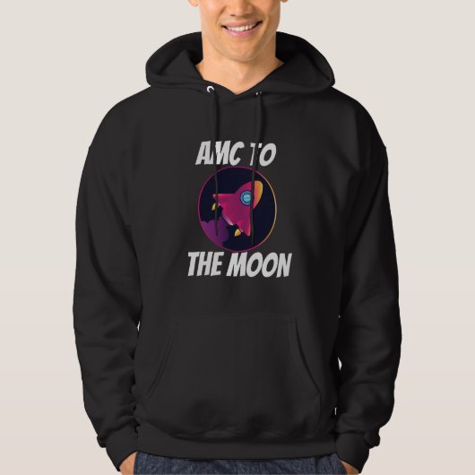 Wallstreetbets AMC - AMC naar de maan Hoodie (Voorkant)