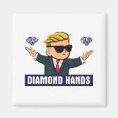 Wallstreetbets Diamond Hands - beurs WSB op Magneet (Voorkant)