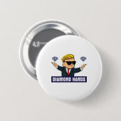 Wallstreetbets Diamond Hands - beurs WSB op Ronde Button 5,7 Cm (Voorkant /achterkant)