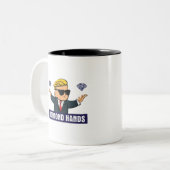 Wallstreetbets Diamond Hands - beurs WSB op Tweekleurige Koffiemok (Voorkant links)