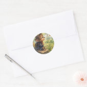 Wally de Weerwolf Ronde Sticker (Envelop)
