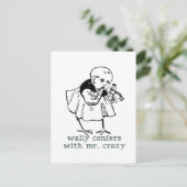 Wally en Mr Crazy Briefkaart (Staand voorkant)