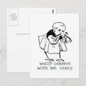 Wally en Mr Crazy Briefkaart (Voorkant / Achterkant)