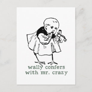 Wally en Mr Crazy Briefkaart