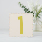 Wally of Giraffe 1st Birthday Party Kaart (Staand voorkant)