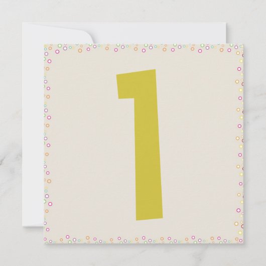 Wally of Giraffe 1st Birthday Party Kaart (Voorkant)