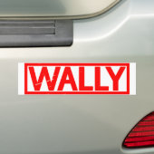 Wally Stamp Bumpersticker (Op auto)