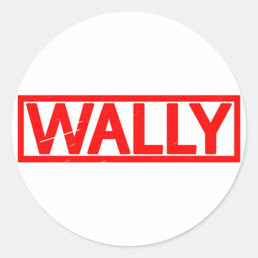 Wally Stamp Ronde Sticker (Voorkant)