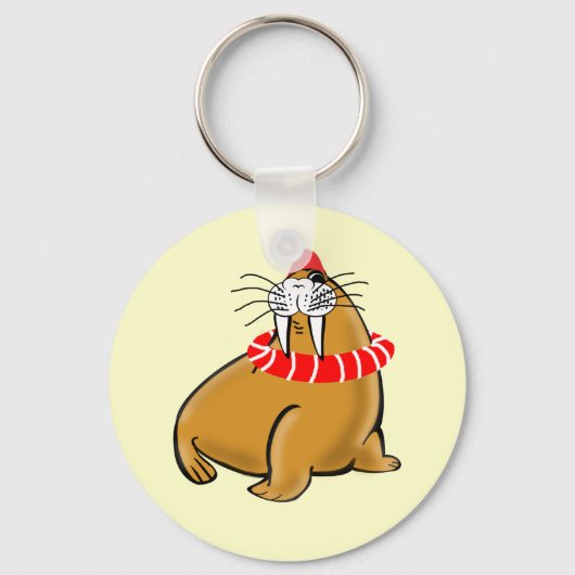 Wally The Walrus gaat zwemmen Sleutelhanger (Voorkant)