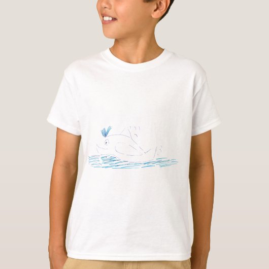 Wally Whale Children's T-shirt (Voorkant)