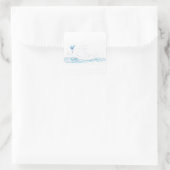 Wally Whale Square Sticker (Tas)