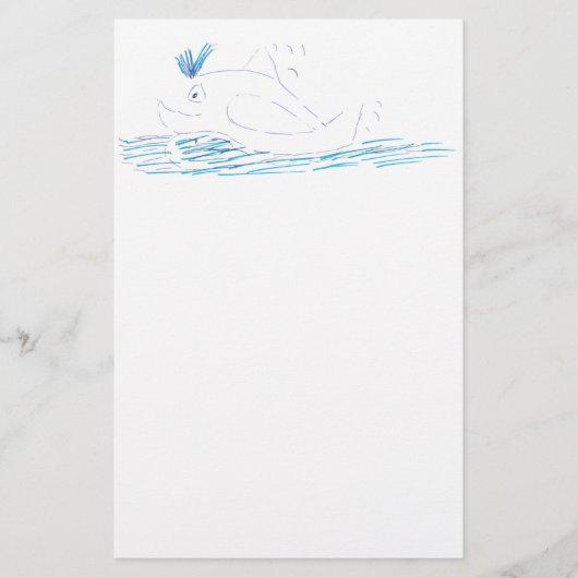 Wally Whale Stationery Briefpapier (Voorkant)