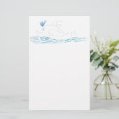 Wally Whale Stationery Briefpapier (Staand voorkant)