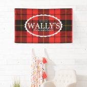 Wally's Banner voor zelfgemaakte goederen in Plaid (Insitu)