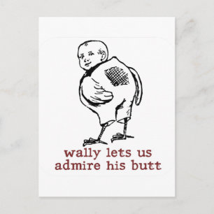 Wally's Butt Briefkaart