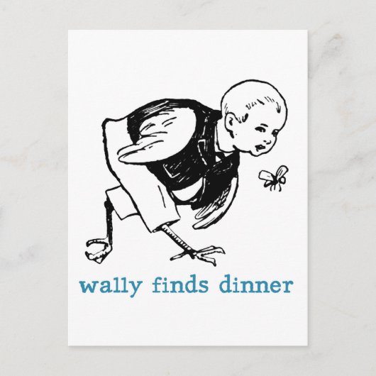 Wally's Dinner Briefkaart (Voorkant)