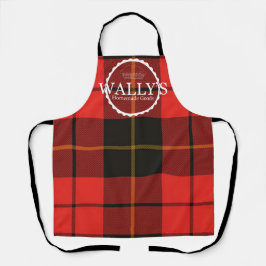 Wally's Homemade Goods Plaid Schort met Taart