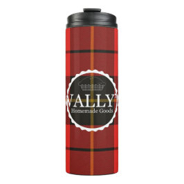 Wally's zelfgemaakte goederentaart Logo Travel Mug Thermosbeker