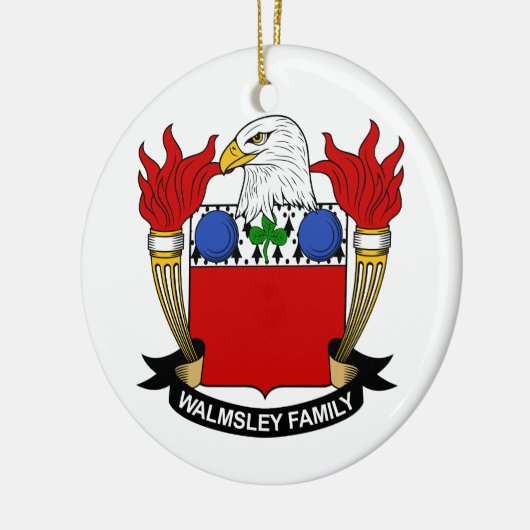 Walmsley Family Crest Keramisch Ornament (Links)