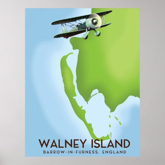 Walney Island, Burrow-In-Furness, England map Poster (Voorkant)