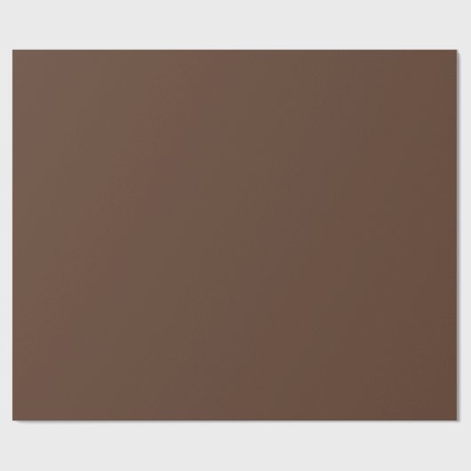 Walnoot Bruin Stevige Kleur | Klassiek | Elegant Cadeaupapier (Vlak)