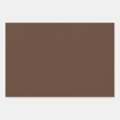 Walnoot Bruin Stevige Kleur | Klassiek | Elegant Inpakpapier Vel (Voorkant)