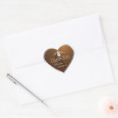 Walnoot Bruin Zilver Frame Logo Monogram Bedankt Hart Sticker (Envelop)