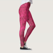 Walnoot burl in Raspberry Pink textured Leggings (Rechts)