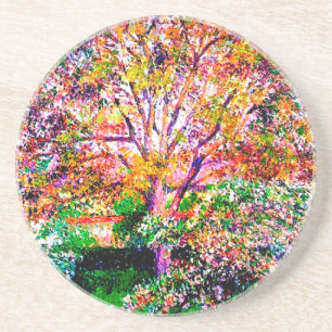 Walnoot en appelbomen in bloei Camille Pissarro Zandsteen Onderzetter