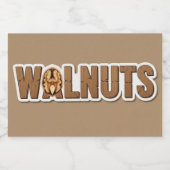 Walnoot, Sticker voor voedselcontainer, door Natas (Enkel label)