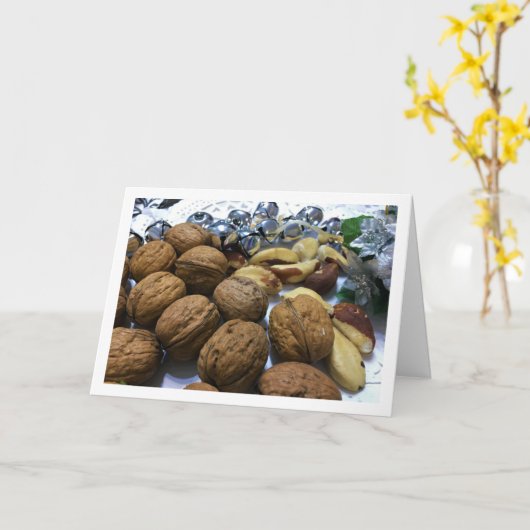 Walnoten en paranoten kaart (Gele Bloem)