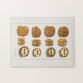 Walnoten (Juglans) Fruit Aquarel Schilderij Legpuzzel (Horizontaal)