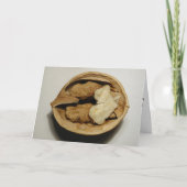 Walnoten wenskaart kaart (Voorkant)