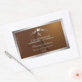 Walnut Brown Product Label Silver Frame Monogram (Envelop)