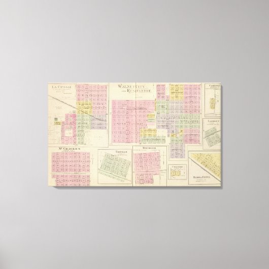 Walnut City, Rush Center, La Crosse, Kansas Canvas Afdruk (Voorkant)