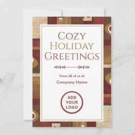 Walnut & Cranberry Retro | Warm Texture Pack Feestdagenkaart